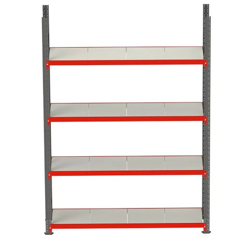 Regał metalowy magazynowy Fortis 4 półki H200 L217 G60 bazowy MPP000006