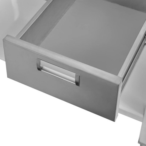 Stół przyścienny z półką i 3 szufladami 100x60x85 inox MTP006941