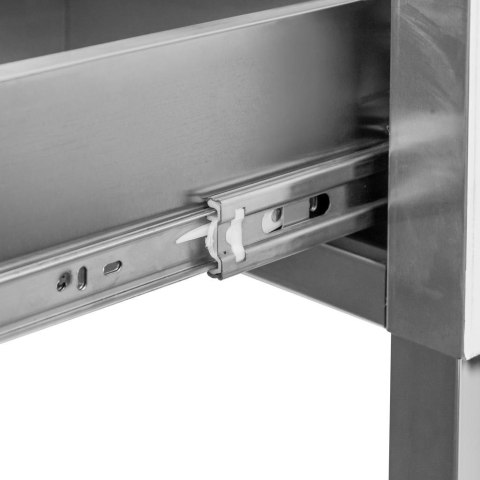 Stół przyścienny z półką i 3 szufladami 100x60x85 inox MTP006941