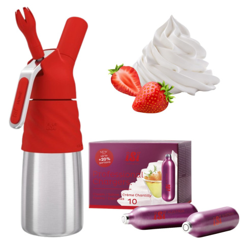 Syfon Do Bitej Śmietany Isi Creatie Whip Czerwony 0,5l + 10 Naboi N2O Syfon Do Bitej Śmietany Isi Creatie Whip Czerwony 0,5l + 10 Naboi N2O