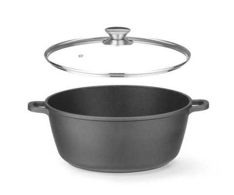 Garnek Z Powłoką Nieprzywierającą 7,5L Czarny 387x310x130mm Hendi 611036