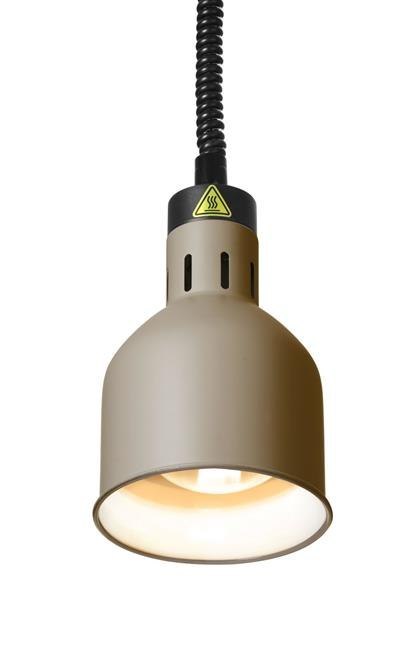 Lampa do Podgrzewania Potraw Wisząca Cylindryczna Beż ⌀175x250 Hendi 273784