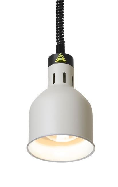 Lampa do Podgrzewania Potraw Wisząca Cylindryczna Biała Hendi 273821