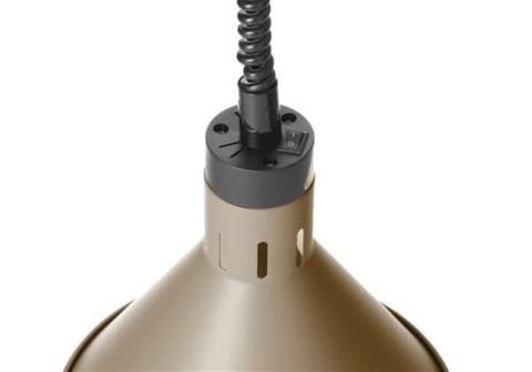 Lampa do Podgrzewania Potraw Wisząca Stożkowa Beż ⌀275x250 Hendi 273777
