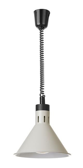 Lampa do Podgrzewania Potraw Wisząca Stożkowa Biała ⌀275x250 Hendi 273937