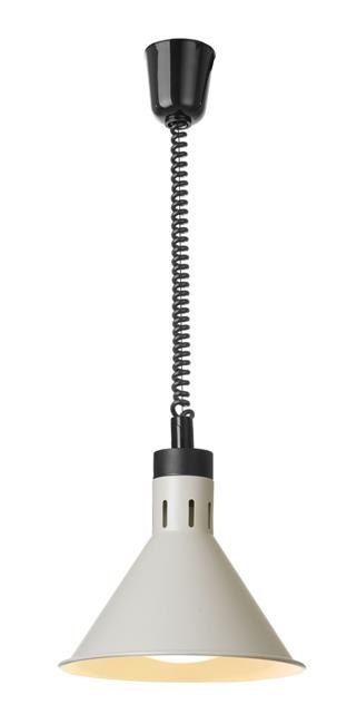 Lampa do Podgrzewania Potraw Wisząca Stożkowa Biała ⌀275x250 Hendi 273937