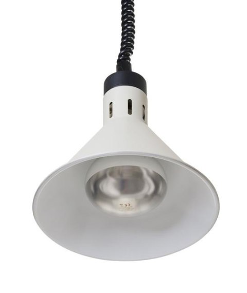 Lampa do Podgrzewania Potraw Wisząca Stożkowa Biała ⌀275x250 Hendi 273937