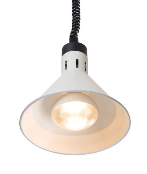 Lampa do Podgrzewania Potraw Wisząca Stożkowa Biała ⌀275x250 Hendi 273937