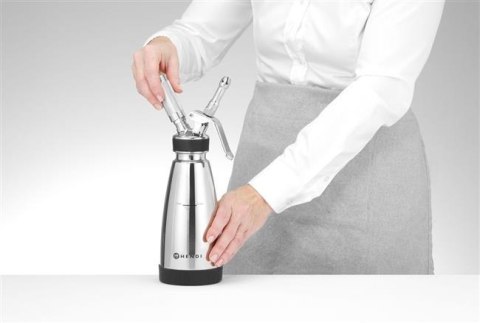 Syfon do bitej śmietany, ciepłych i zimnych sosów 0,5 l Hendi 588697