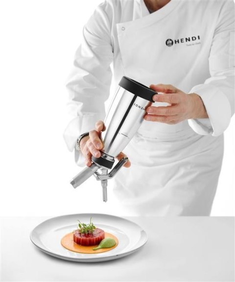 Syfon do bitej śmietany, ciepłych i zimnych sosów 0,5 l Hendi 588697