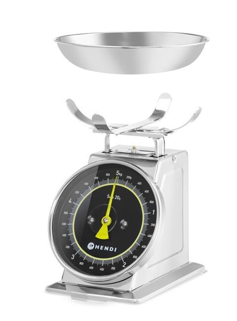 Waga kuchenna mechaniczna z szalką stalową do 5 kg Hendi 580042