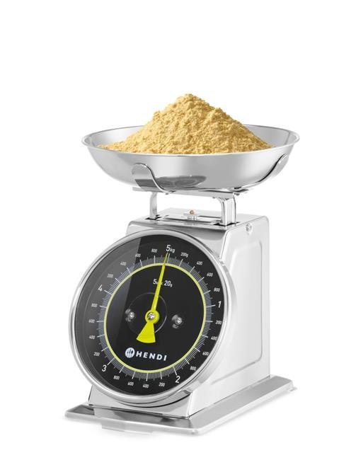 Waga kuchenna mechaniczna z szalką stalową do 5 kg Hendi 580042