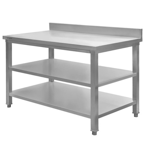 Stół przyścienny 2 półki 120x60x85 stal nierdzewna MTP001762