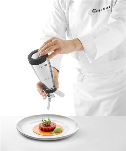 Syfon do bitej śmietany, ciepłych i zimnych sosów 0,5 l Hendi 588697