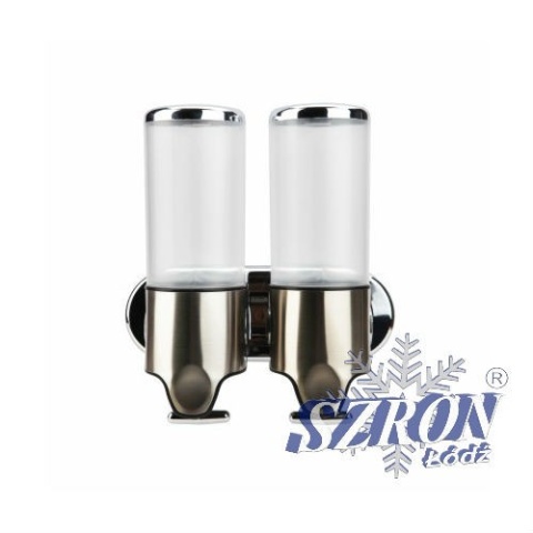 Dozownik Mydła Podwójny 2x450ml Przezroczysty HSD-8011