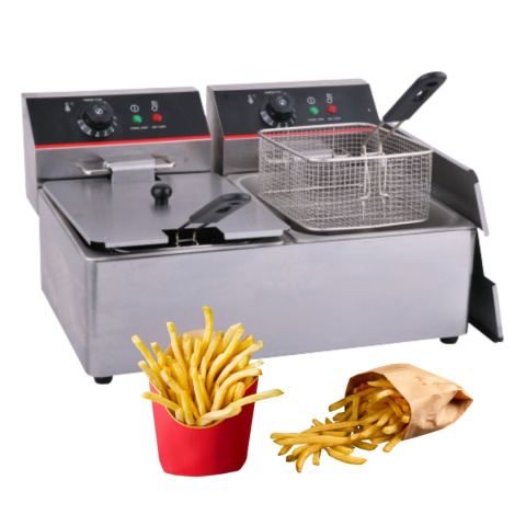 Frytownica Elektryczna 2-komorowa 2x8 Litra 230V TEF-8L-2 do Gastronomii
