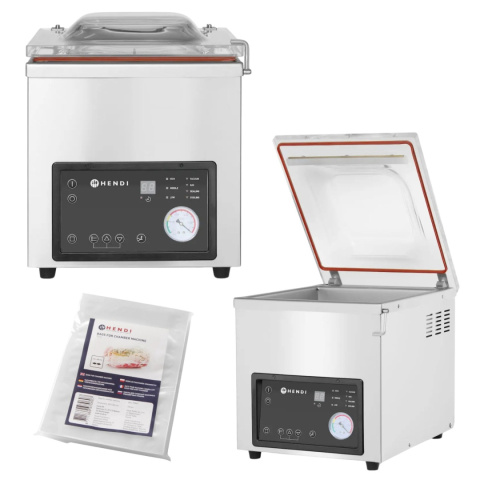 Pakowarka Próżniowa Komorowa 20 m3/h z 1000 Workami 30x40 cm Hendi 975275