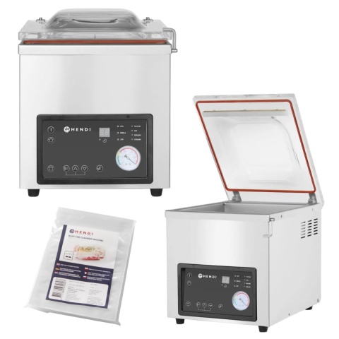 Pakowarka Próżniowa Komorowa 20 m3/h z 300 Workami 20x30 cm Hendi 975275