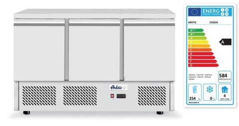 Stół Chłodniczy do Pizzy 3-Drzwiowy z Nadstawką Hendi 232033