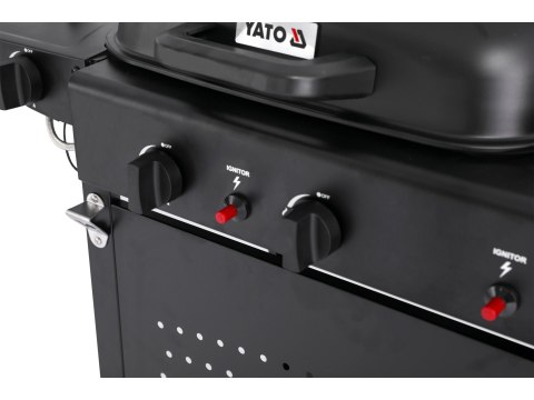 Grill Gazowy Ogrodowy Asahi 2+2 Palniki 5 kW 3w1 Yato YG-20008