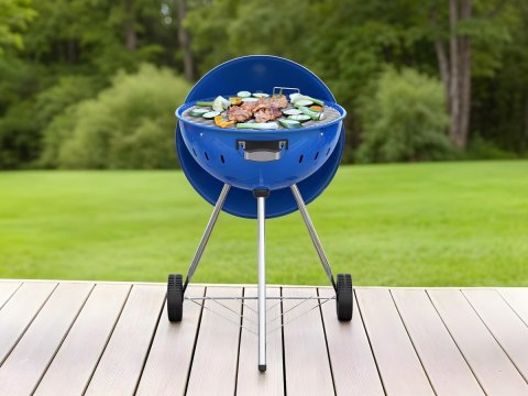 Grill Węglowy Okrągły 54cm Niebieski Yato YG-20302