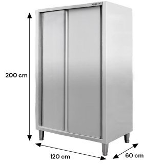 Szafa gastronomiczna 2 drzwiowa 120x60x200 stal nierdzewna MTP001888