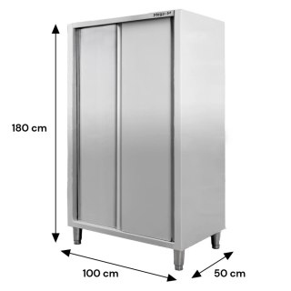 Szafa gastronomiczna przelotowa 2 drzwiowa 100x50x180 inox MTP001889