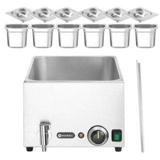 Bemar Elektryczny Bufetowy GN 1/6 6 Pojemników z Pokrywkami Hendi 238912