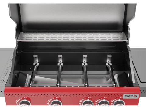 Grill Gazowy Itami 4+1 14,5 kW Czerwony Yato YG-20034