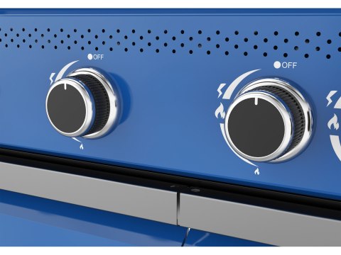 Grill gazowy Itami 4+1 palniki 14,5 kW z szybą niebieski Yato YG-20033