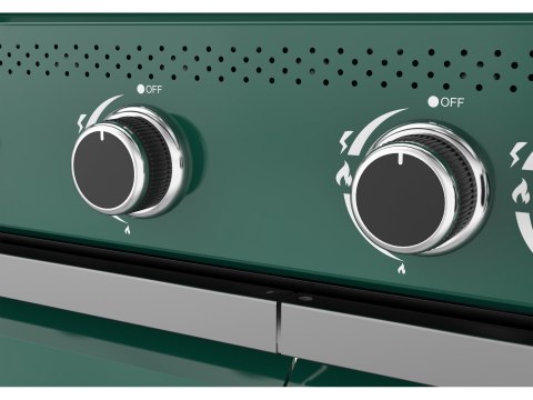 Grill Gazowy Itami 4+1 14,5 kW Z Szybą Zielony Yato YG-20035