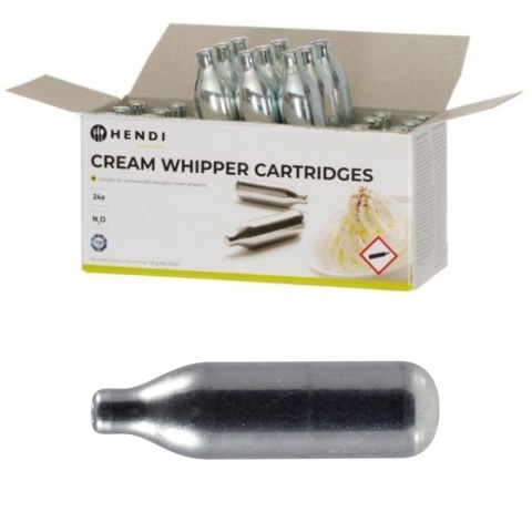 Naboje N2o Do Bitej Śmietany Syfonu Dekoratora 25 Sztuk Hendi 5882151