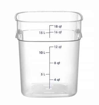 Pojemnik kwadratowy CamSquares Fresh Pro do żywności 17,2 l Cambro 18SFSPROCW135