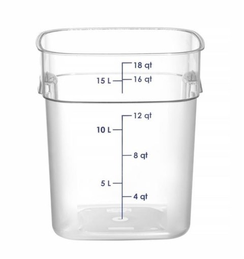Pojemnik kwadratowy CamSquares Fresh Pro do żywności 17,2 l Cambro 18SFSPROCW135