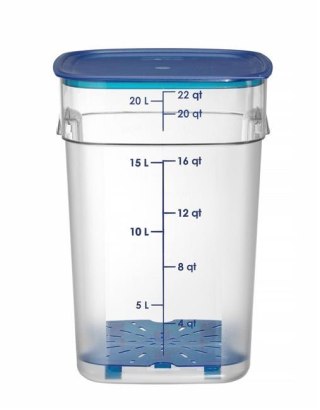 Pojemnik kwadratowy CamSquares Fresh Pro do żywności 20,8 l Cambro 22SFSPROCW135