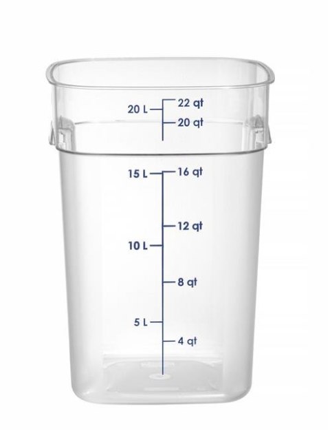 Pojemnik kwadratowy CamSquares Fresh Pro do żywności 20,8 l Cambro 22SFSPROCW135