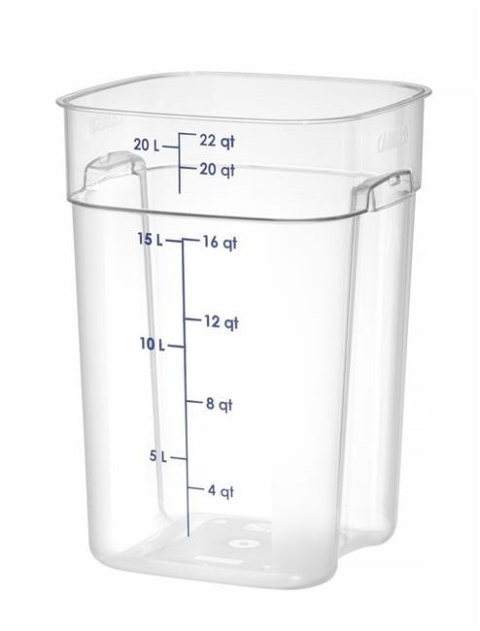 Pojemnik kwadratowy CamSquares Fresh Pro do żywności 20,8 l Cambro 22SFSPROCW135