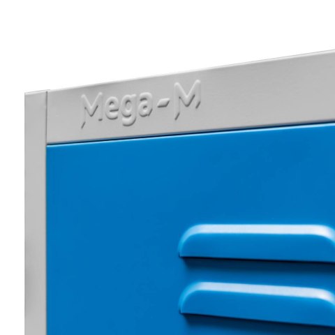 Szafka BHP ubraniowa 2 drzwiowa z przegrodami 80 cm szara niebieska MTP003828