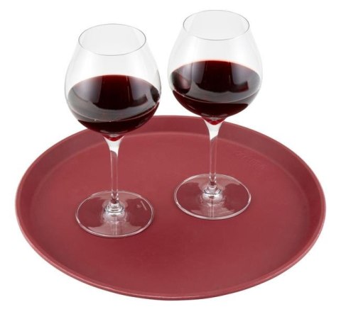 Taca Do Serwowania Camtread Okrągła Antypoślizgowa Cambro Burgund ⌀355x21