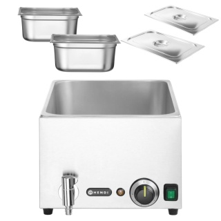 Bemar Elektryczny Bufetowy GN 1/2 2 Pojemniki z Pokrywkami Hendi 238912