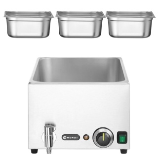 Bemar Elektryczny Bufetowy GN 1/3 3 Pojemniki bez Pokryw Hendi 238912