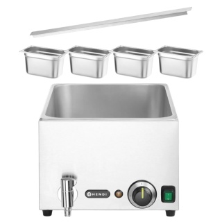 Bemar Elektryczny Bufetowy GN 1/4 4 Pojemniki bez Pokryw Hendi 238912