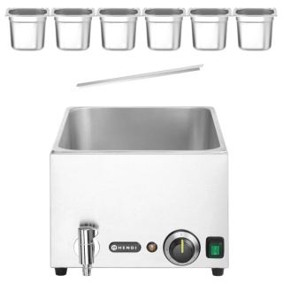 Bemar Elektryczny Bufetowy GN 1/6 6 Pojemników bez Pokryw Hendi 238912