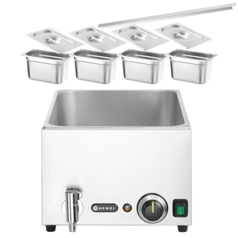 Bemar Elektryczny Bufetowy GN 1/4 4 Pojemniki z Pokrywkami Hendi 238912