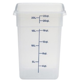 Pojemnik kwadratowy z polipropylenu do żywności 20,8 l Cambro 22SFSPP190
