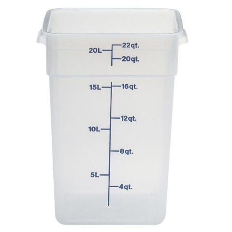Pojemnik kwadratowy z polipropylenu do żywności 20,8 l Cambro 22SFSPP190