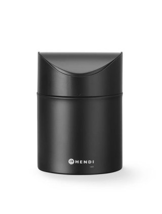 Śmietniczka Stołowa 1,2L Czarna ⌀120x165 Stal Nierdzewna Hendi 440773
