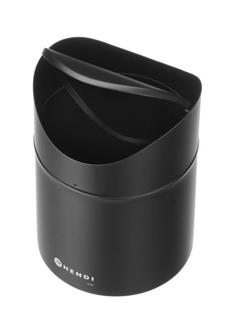 Śmietniczka Stołowa 1,2L Czarna ⌀120x165 Stal Nierdzewna Hendi 440773
