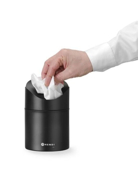 Śmietniczka Stołowa 1,2L Czarna ⌀120x165 Stal Nierdzewna Hendi 440773