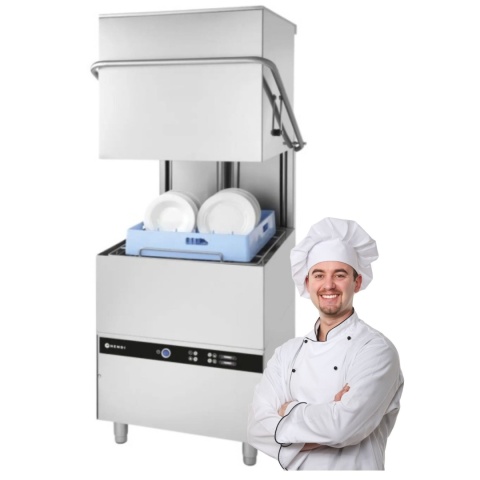 Zmywarka Gastronomiczna Kapturowa 50x50 Z Dozownikami bez Pompy Hendi 233061